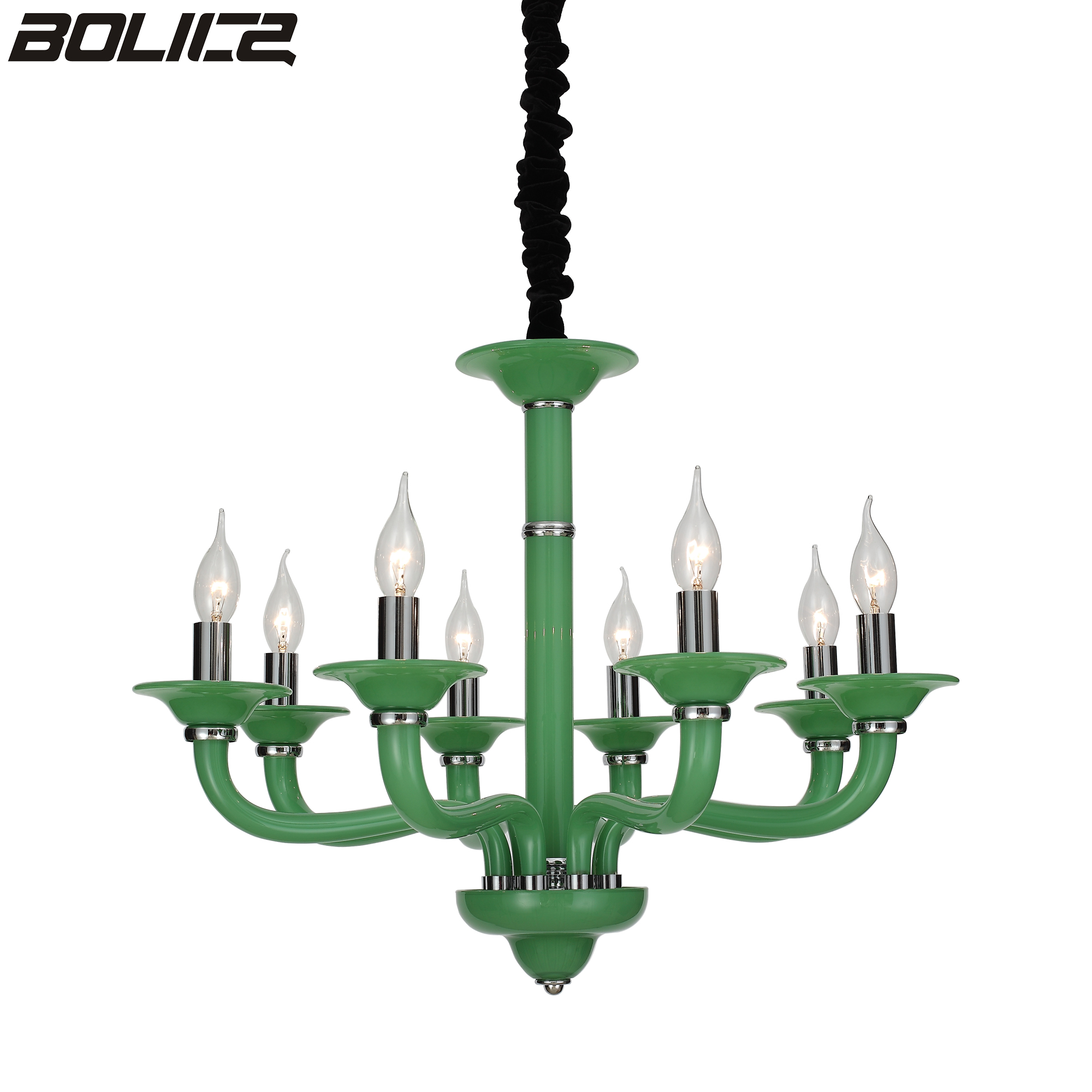 Classic candle-shaped country linear farmhouse chandelier