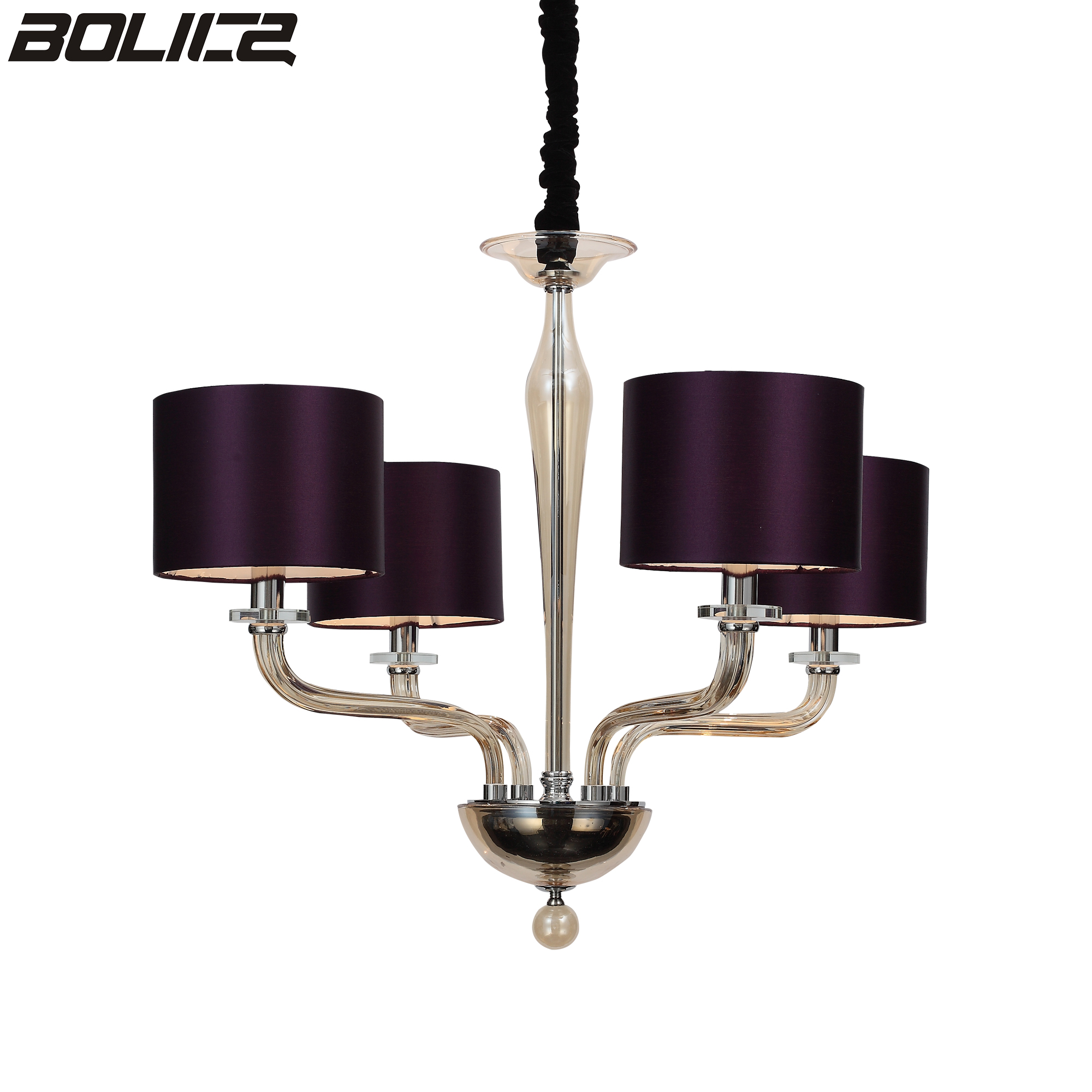 Lustre en cristal moderne de type plafonnier avec interrupteur, convenant aux salles à manger.