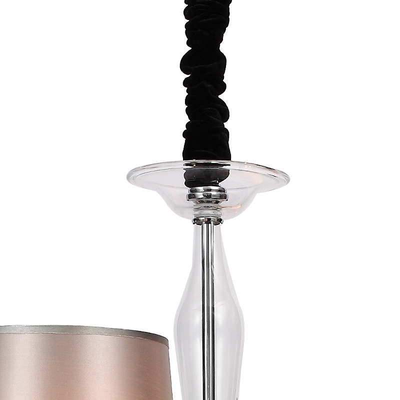 Lampa wisząca szklana w stylu amerykańskim z abażurem do sypialni