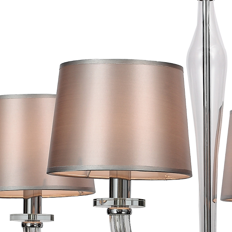 Lampa wisząca szklana w stylu amerykańskim z abażurem do sypialni