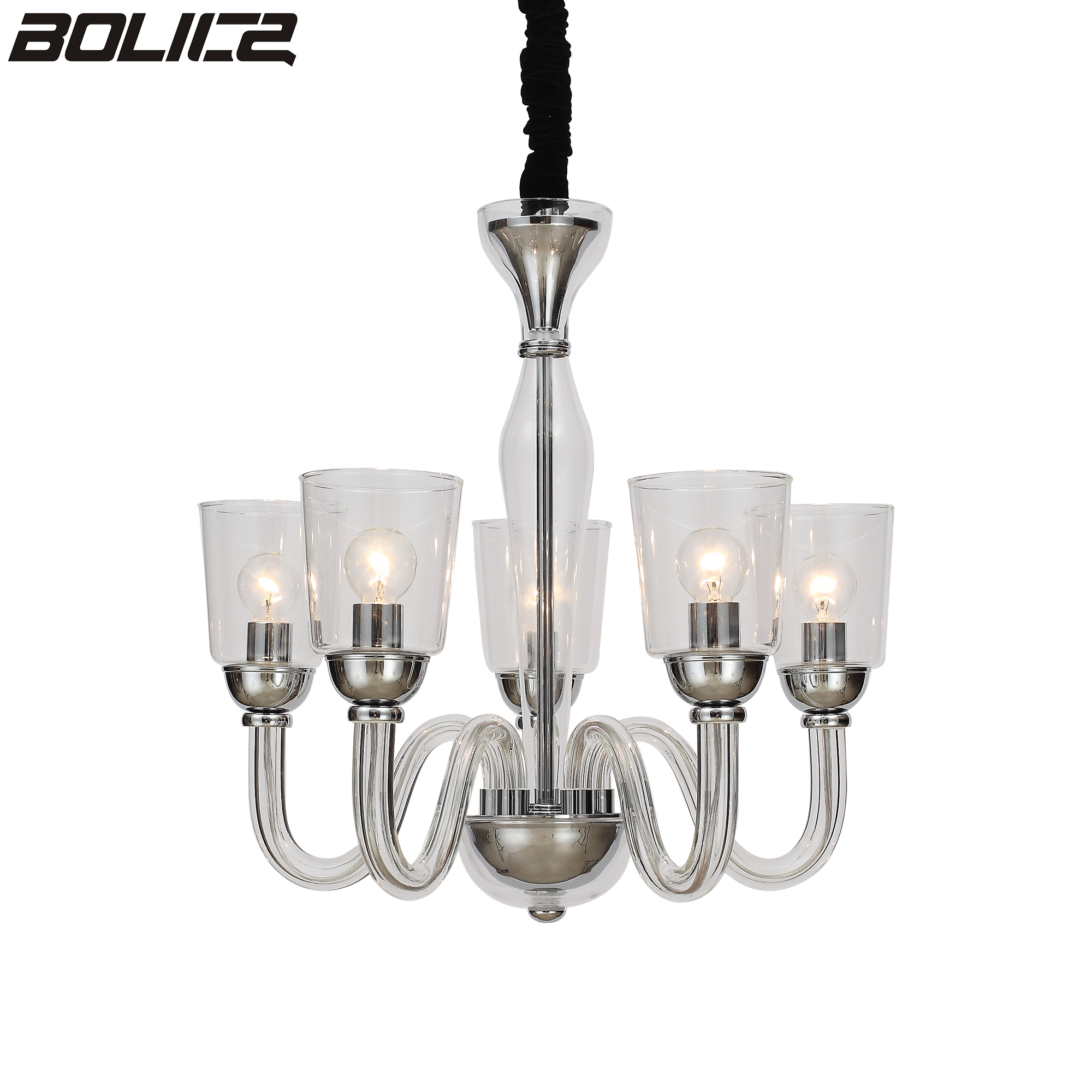 Πολυέλαιος εσωτερικού χώρου ευρωπαϊκού τύπου με γυάλινο καπέλο