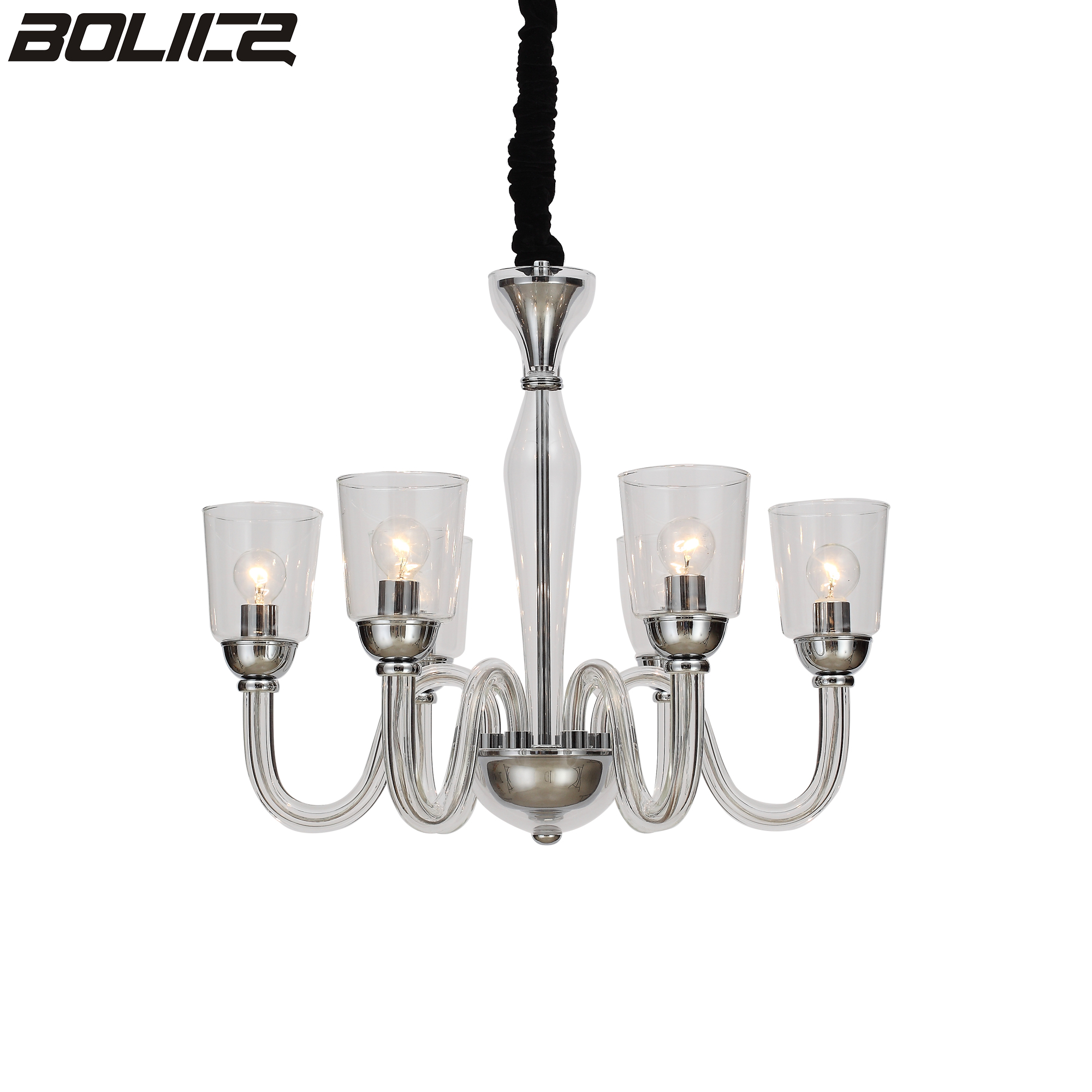 Πολυέλαιος εσωτερικού χώρου ευρωπαϊκού τύπου με γυάλινο καπέλο