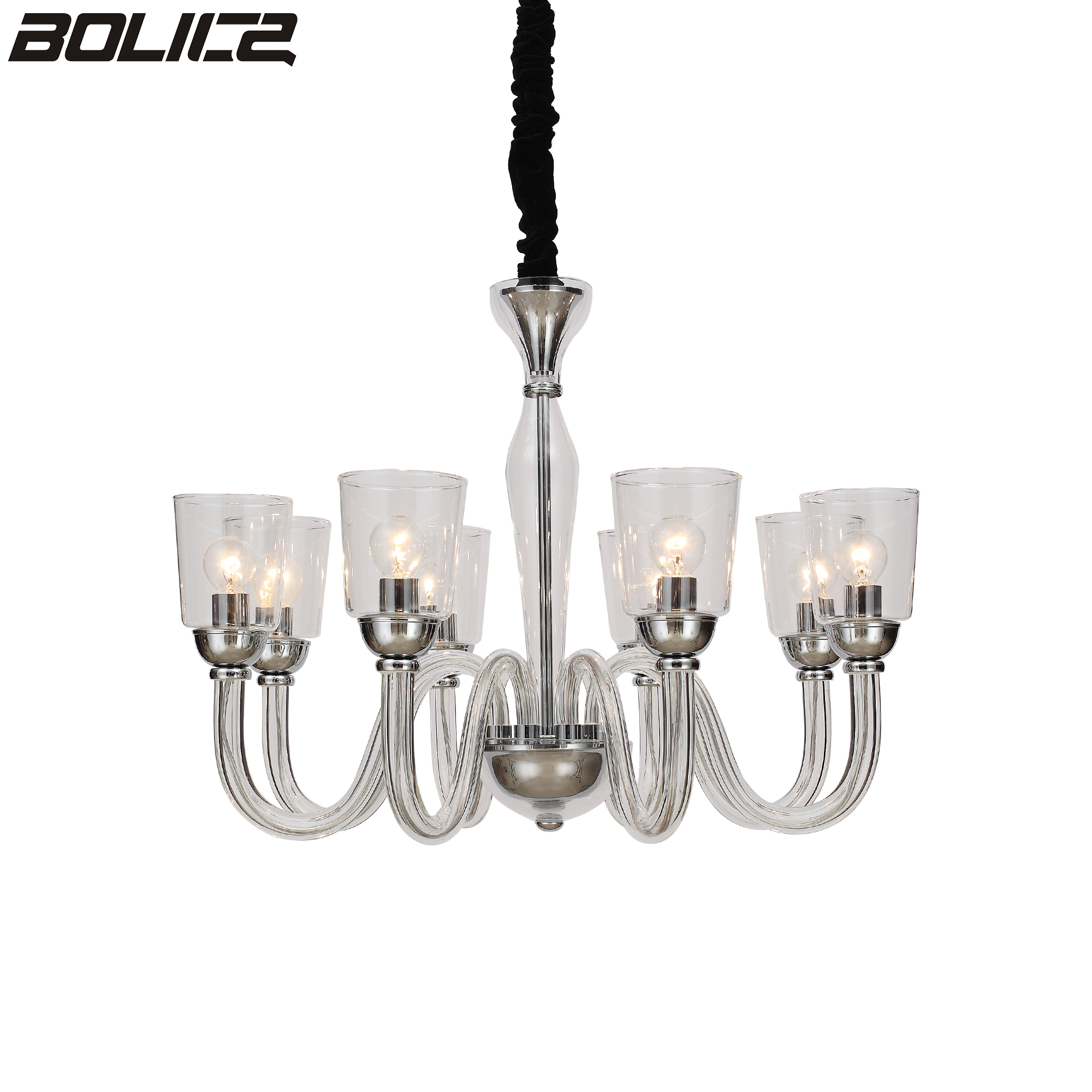 Πολυέλαιος εσωτερικού χώρου ευρωπαϊκού τύπου με γυάλινο καπέλο