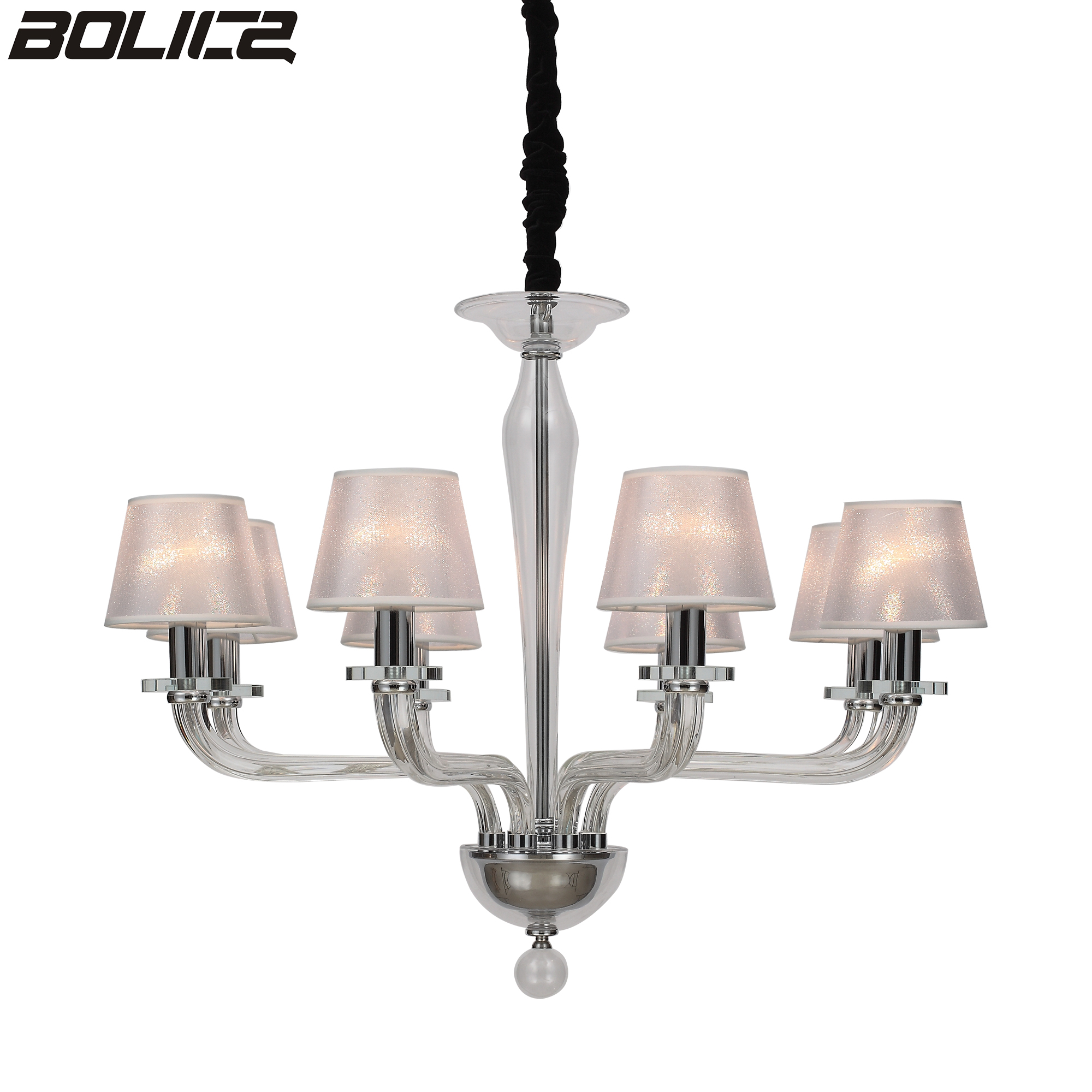 An elegant European-style modern glass chandelier.
