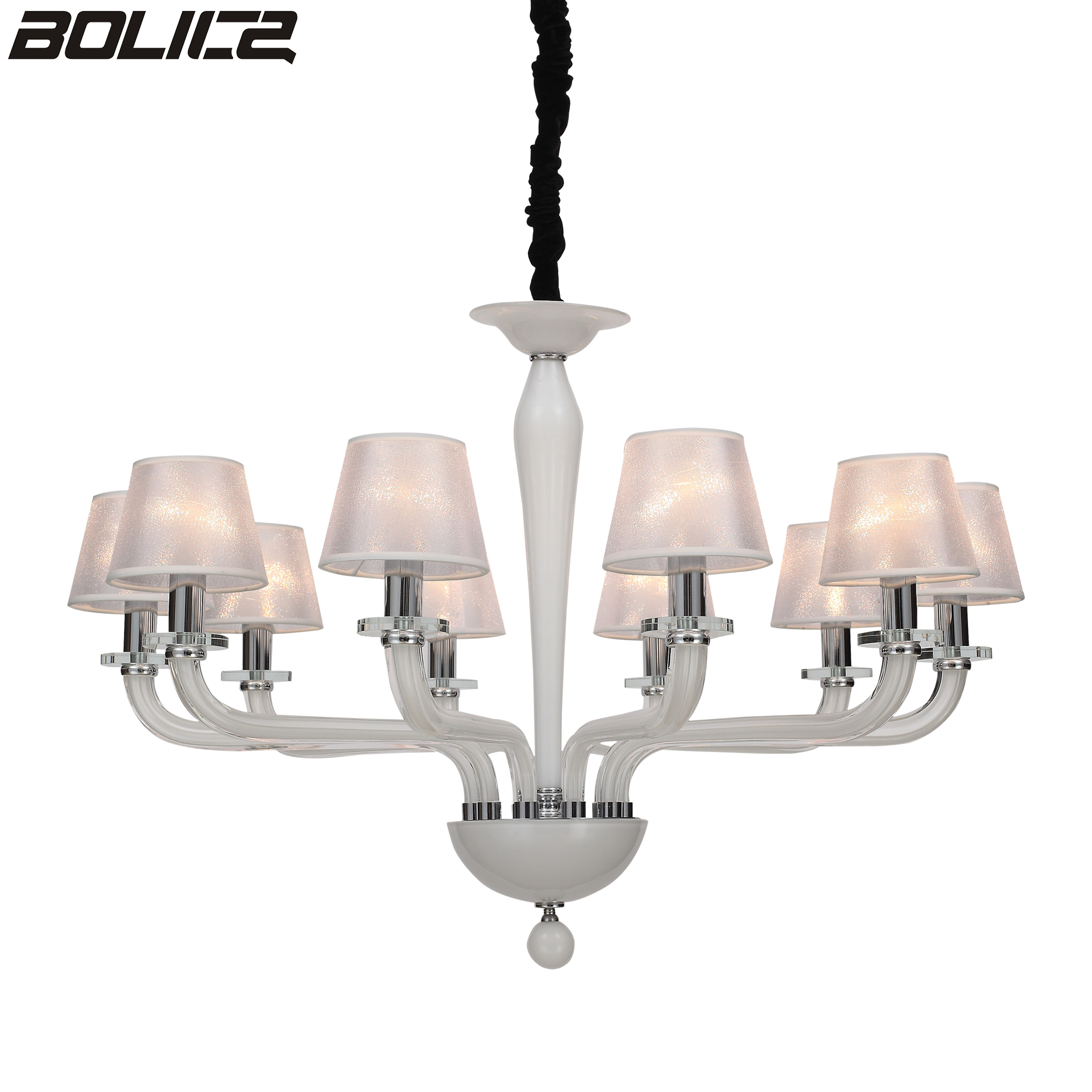 An elegant European-style modern glass chandelier.