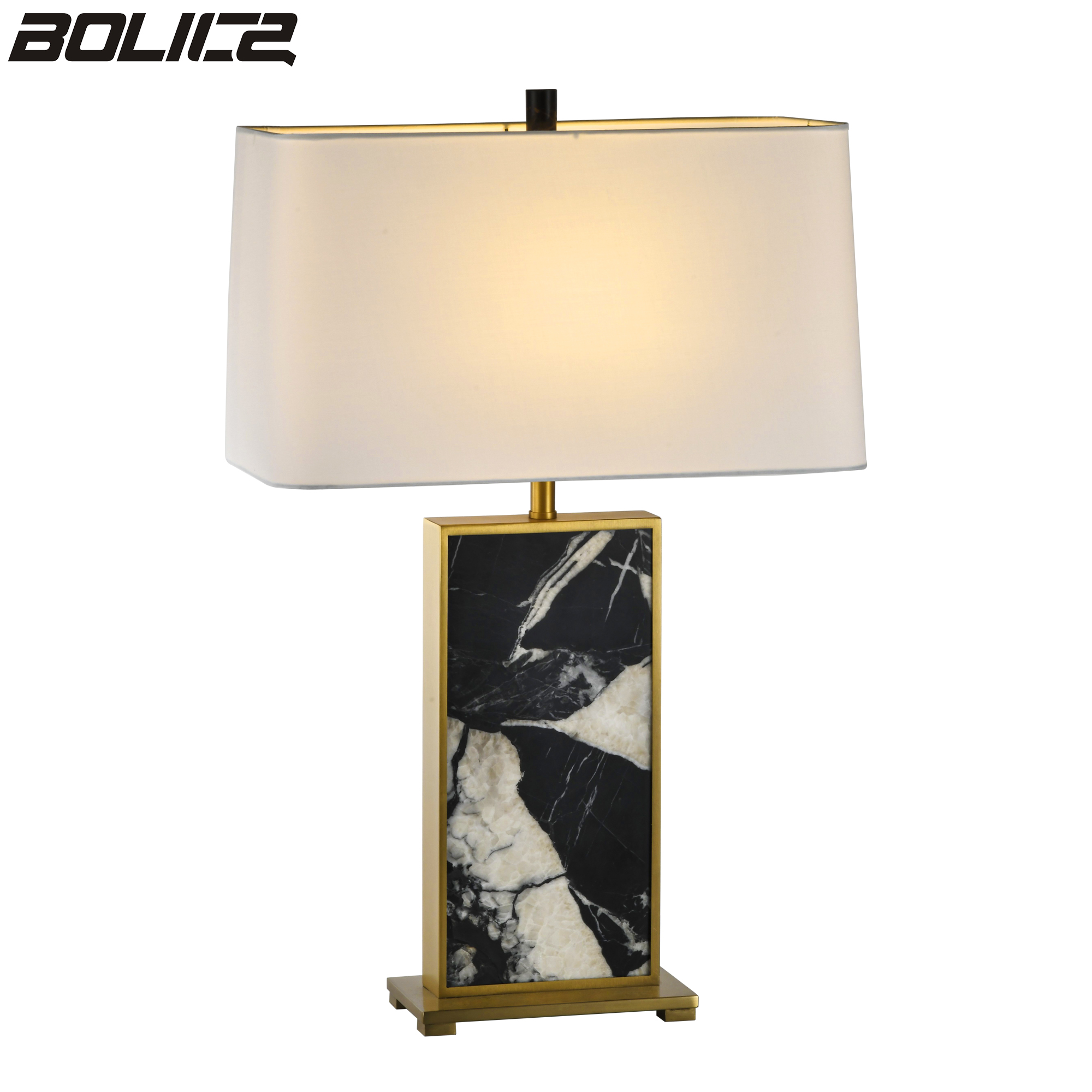 Marble table lamp, bedside table lamp, suitable for living room and bedroom.
