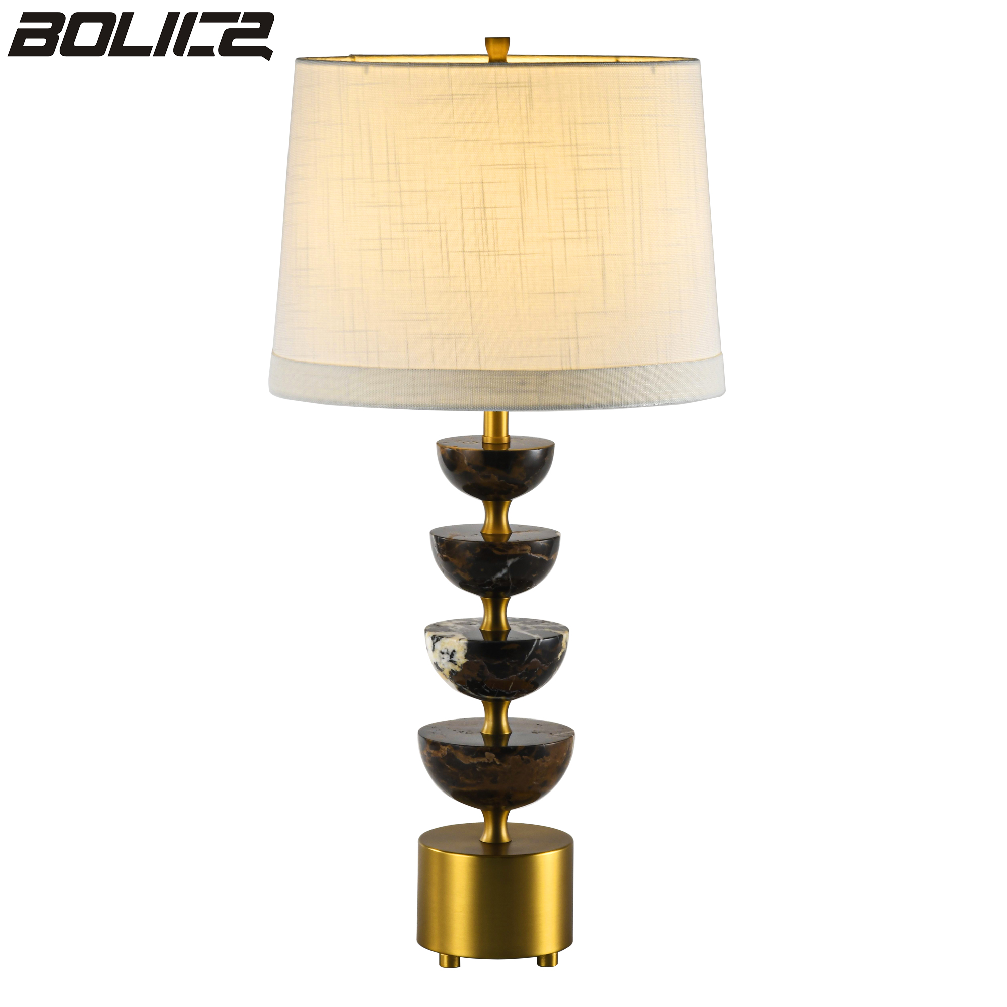 Simple and elegant metal base table lamp