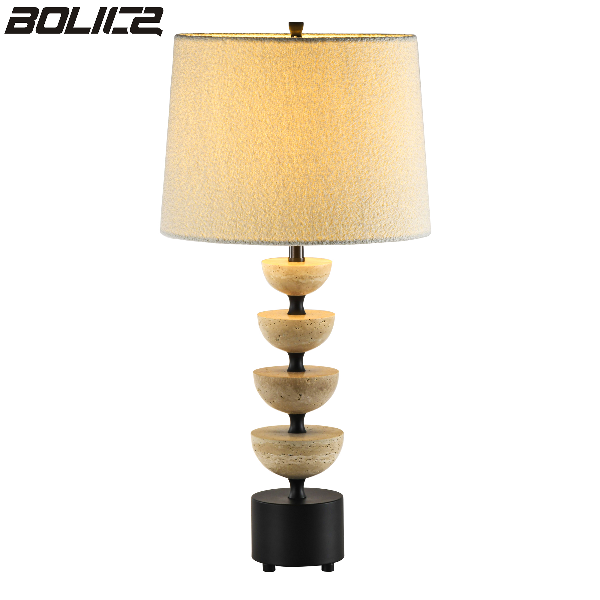 Simple and elegant metal base table lamp