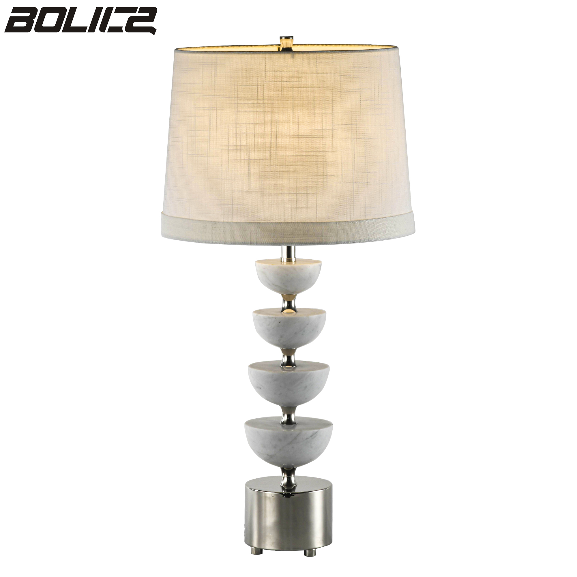 Simple and elegant metal base table lamp