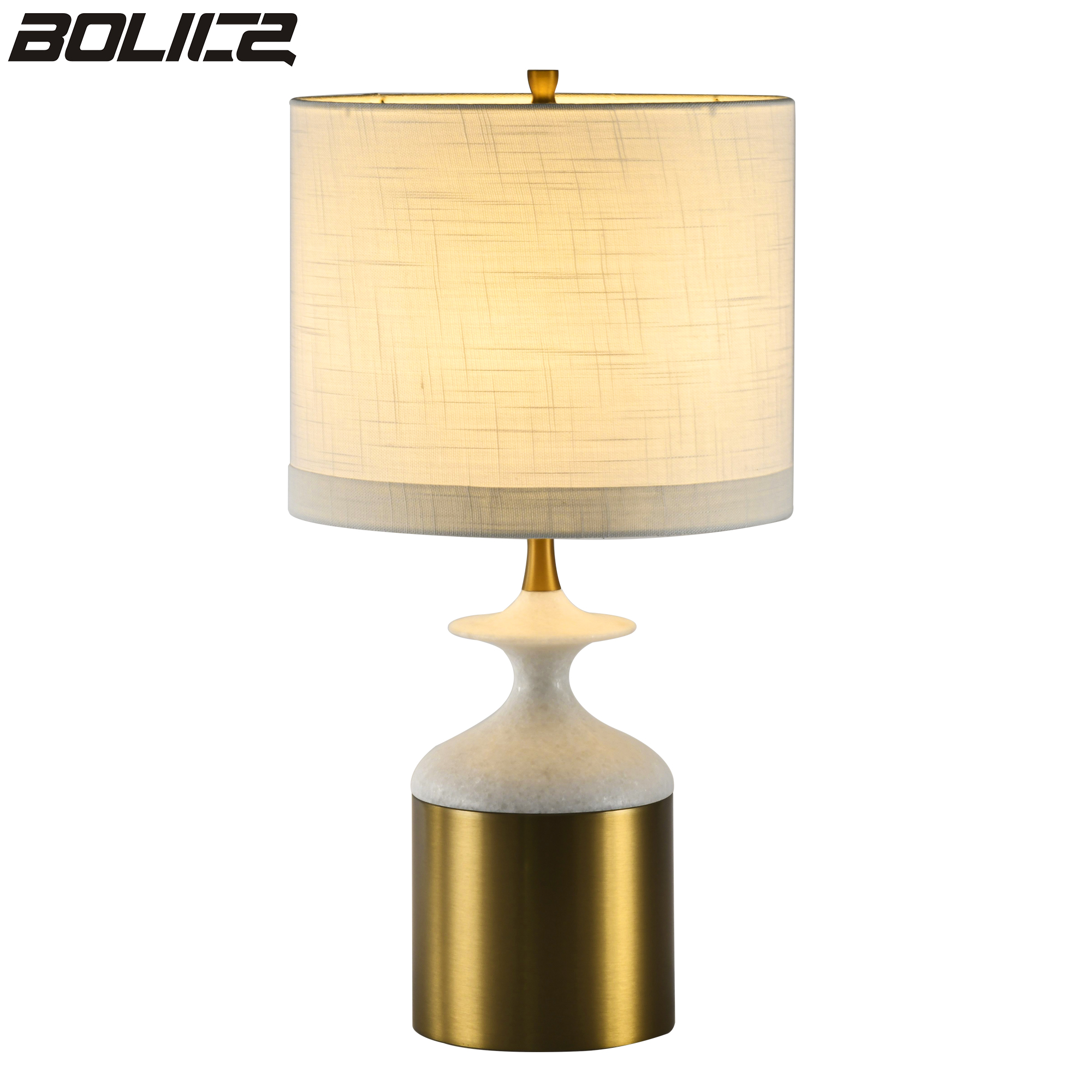 A classic metal stone table lamp, suitable for living rooms, bedrooms, and bedside tables.