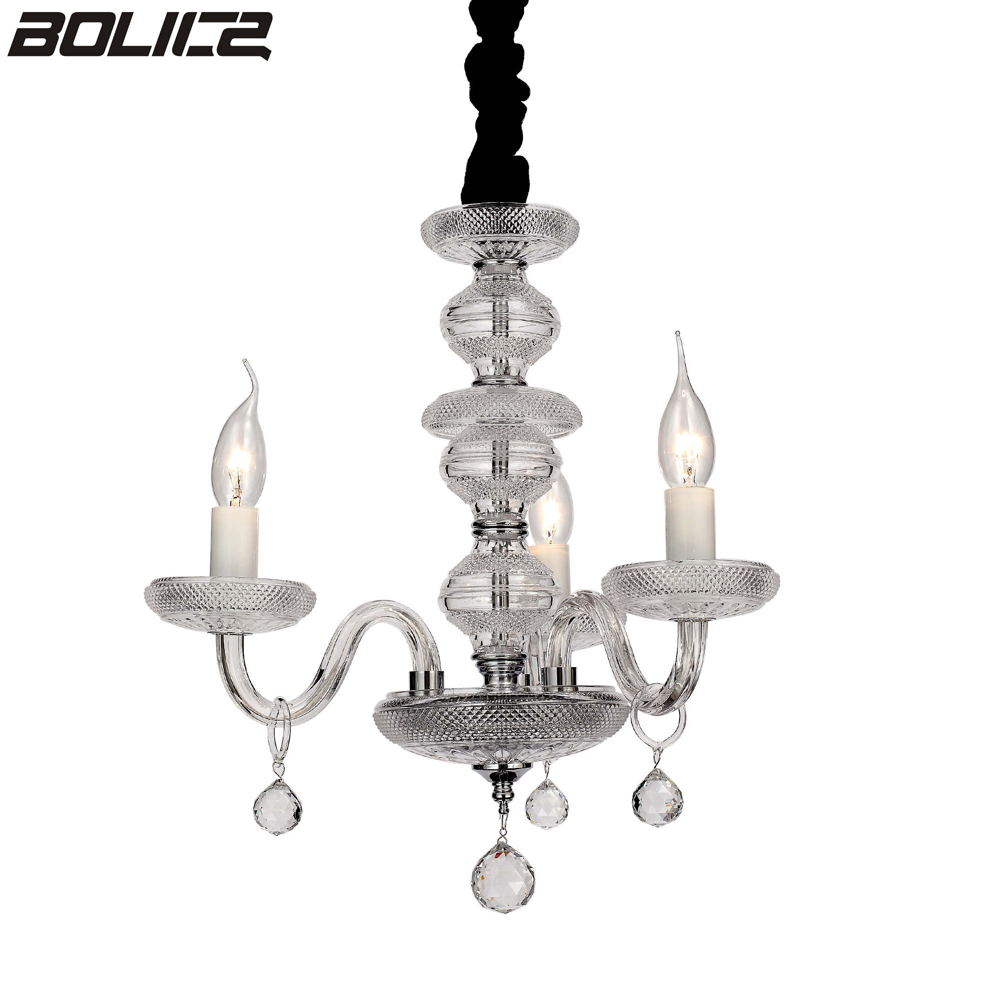 Classic Glass Foyer Duplex Candle Chandelier