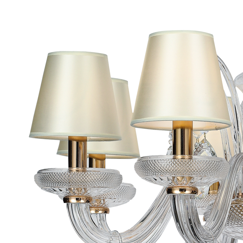 Golden Empire Crystal Chandelier, Suitable for High Ceilings