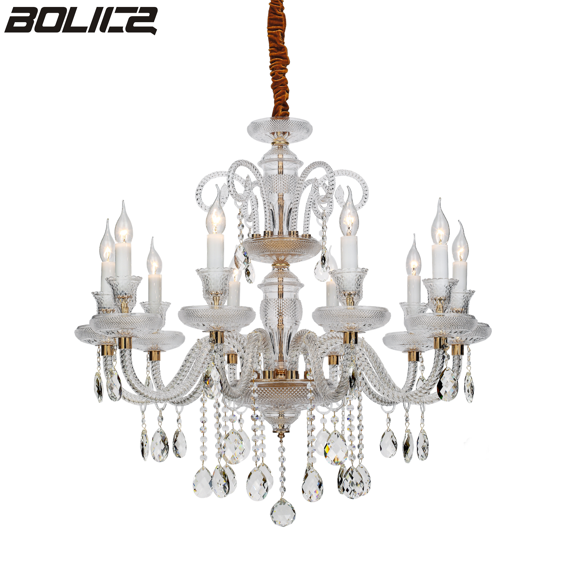 European-style high-end duplex glass crystal chandelier