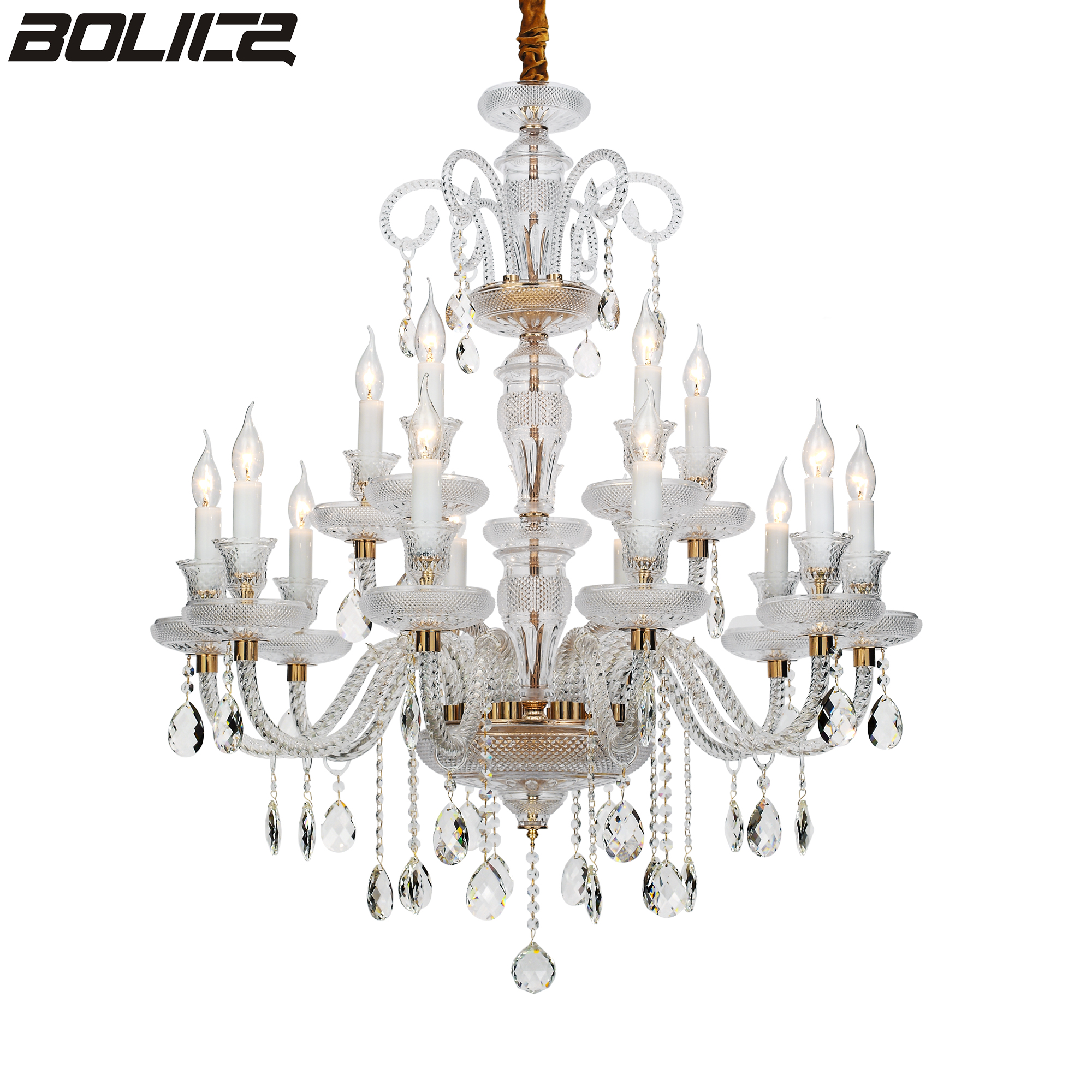 European-style high-end duplex glass crystal chandelier