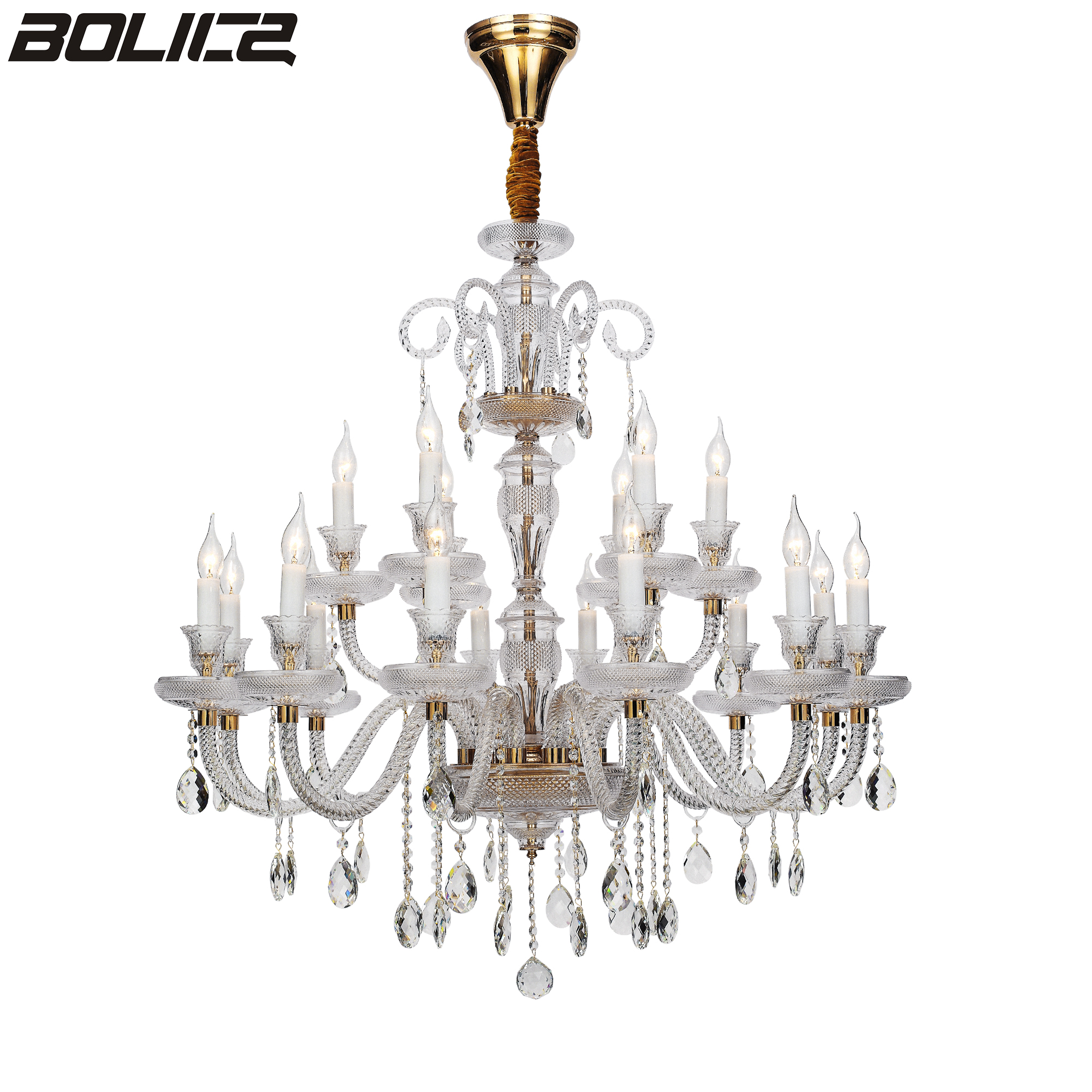 European-style high-end duplex glass crystal chandelier