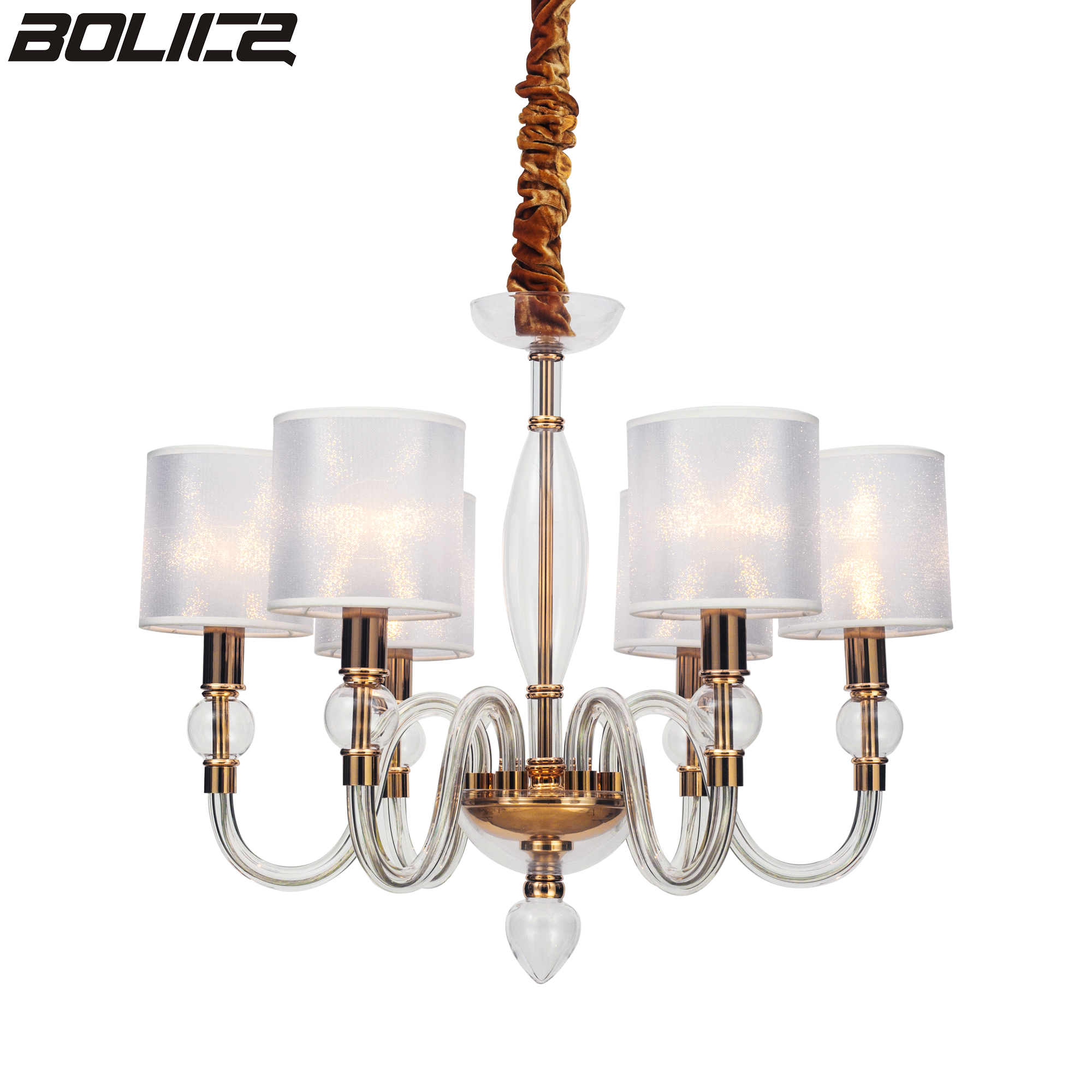 European style bedroom/hall chandelier with lampshade