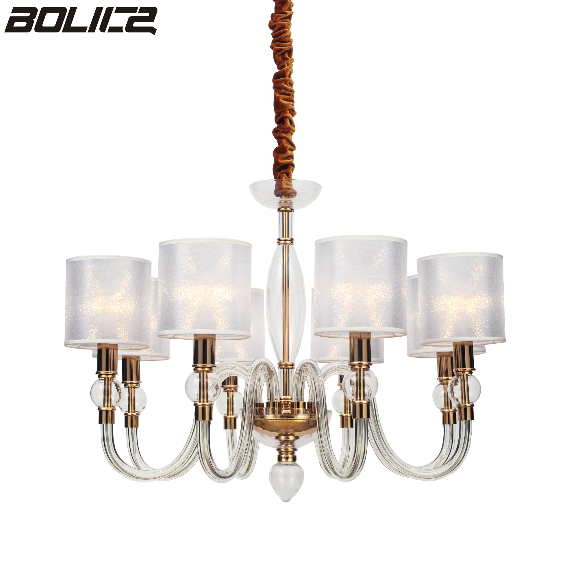 European style bedroom/hall chandelier with lampshade