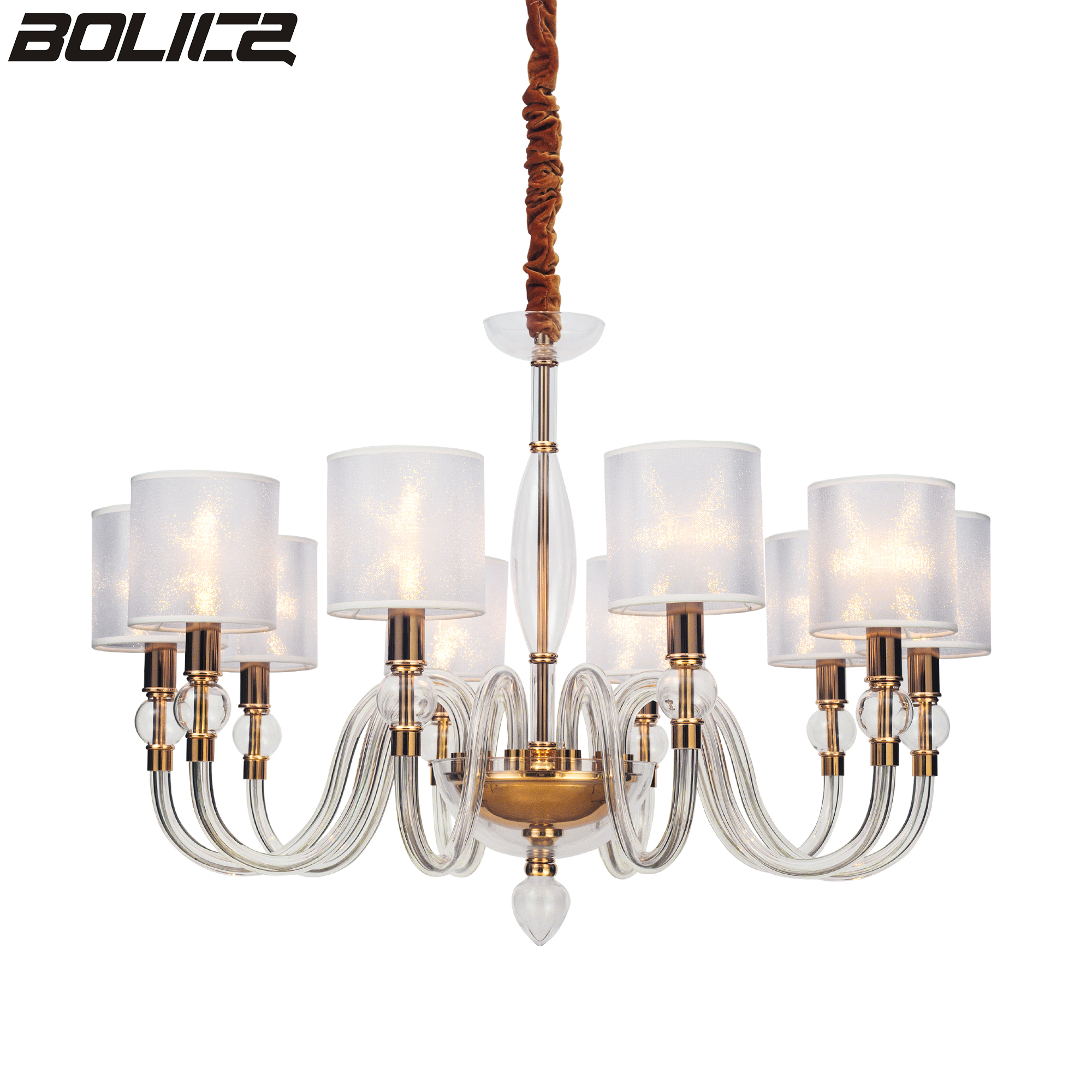 European style bedroom/hall chandelier with lampshade