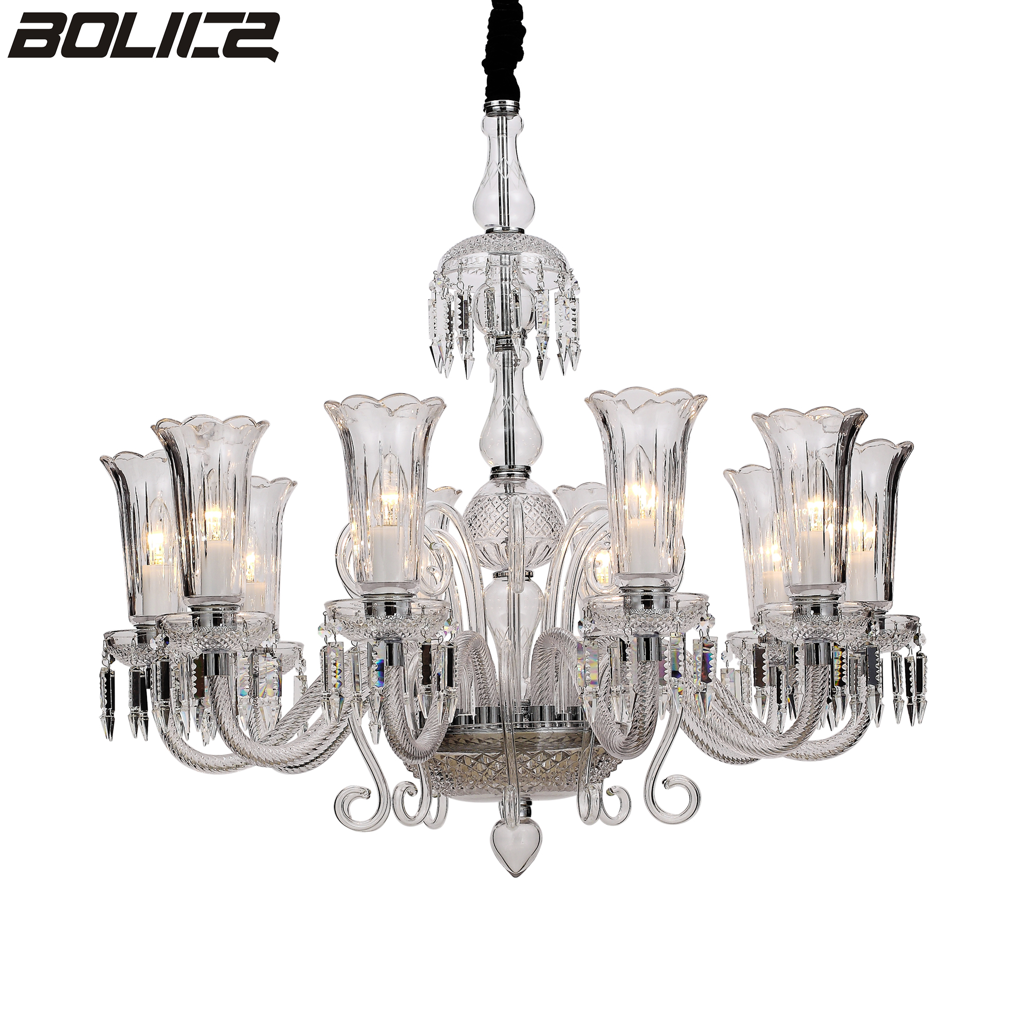 Modern 6-Light Empire-Style Candle Chandelier