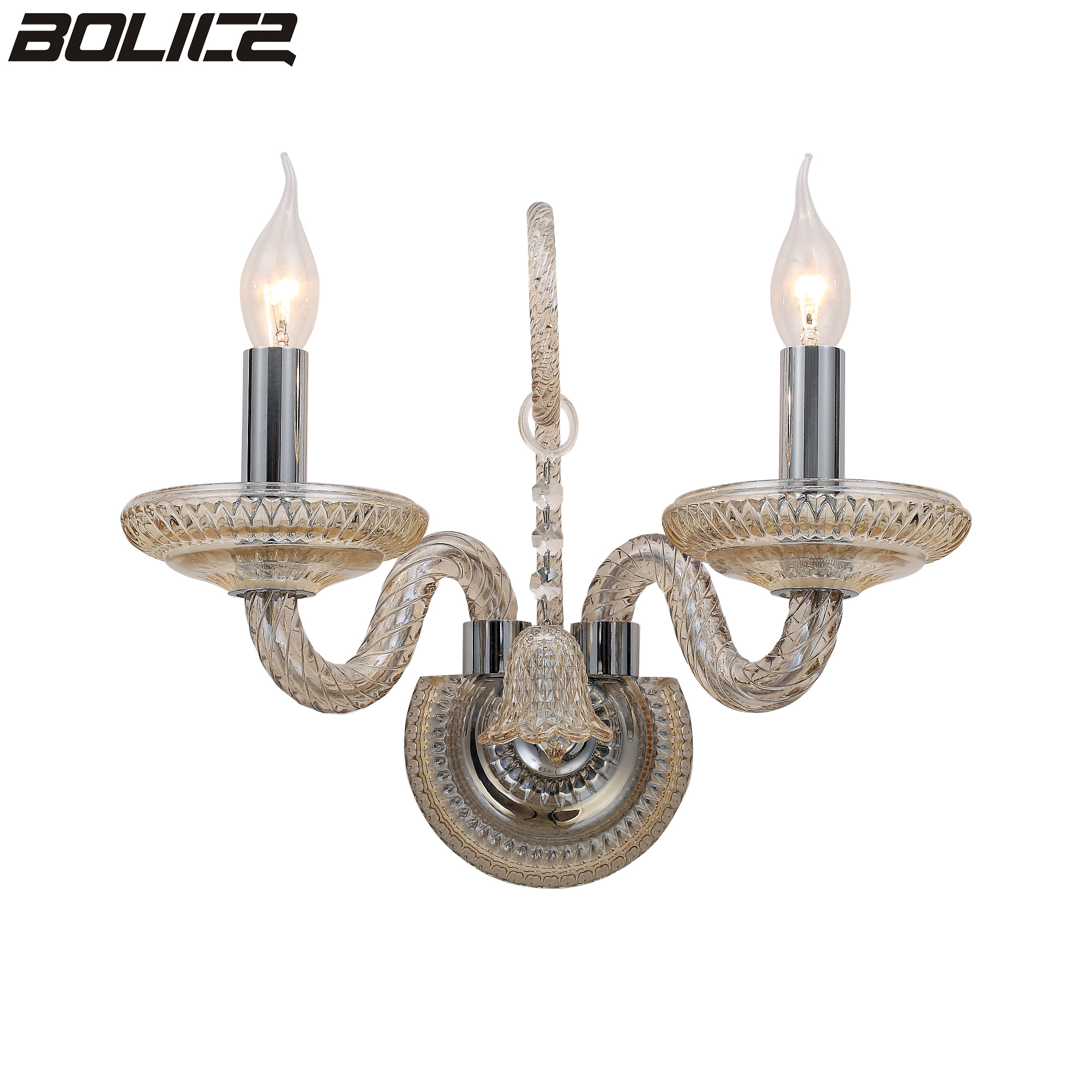 Champagne gouden kristallen moderne wandlamp Champagne gouden kristallen moderne wandlamp