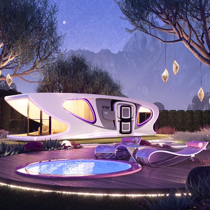 Camping Space Prefab Modern Luxury Capsule Homes