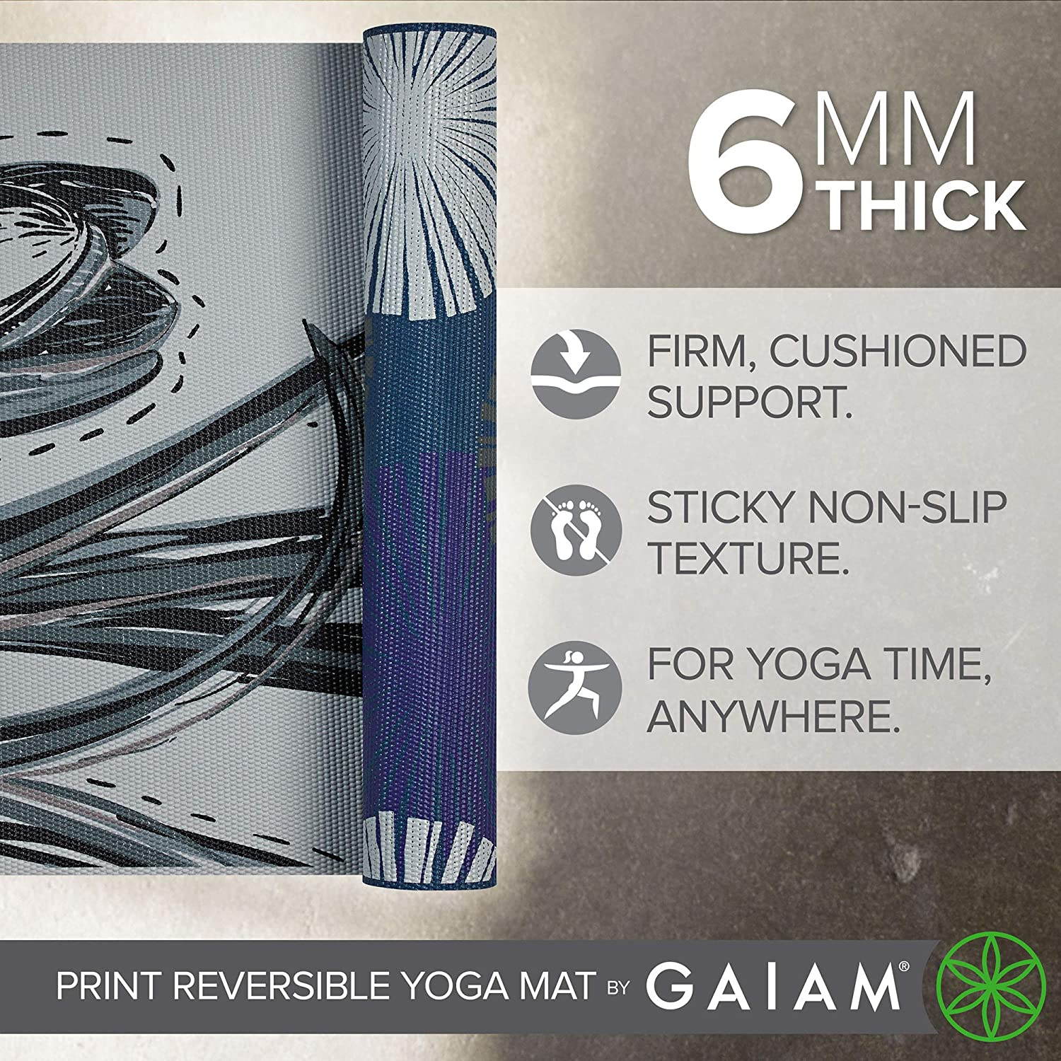 Tapis de yoga en mousse de polyuréthane, matériau écologique