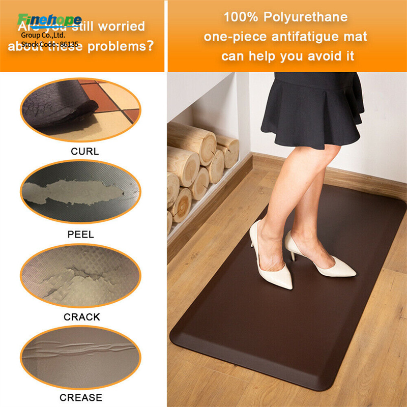 Tapis antidérapant de salle de bain en polyuréthane, vente chaude
