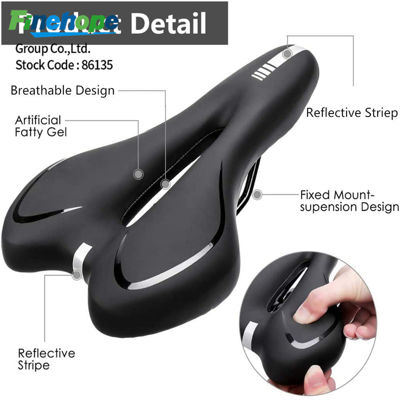 Siège de vélo de taille personnalisée en PU