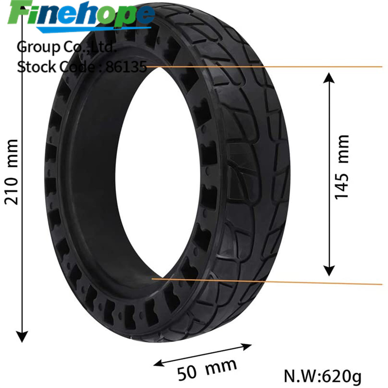 Pneu élastomère en mousse de polyuréthane de 210x145mm