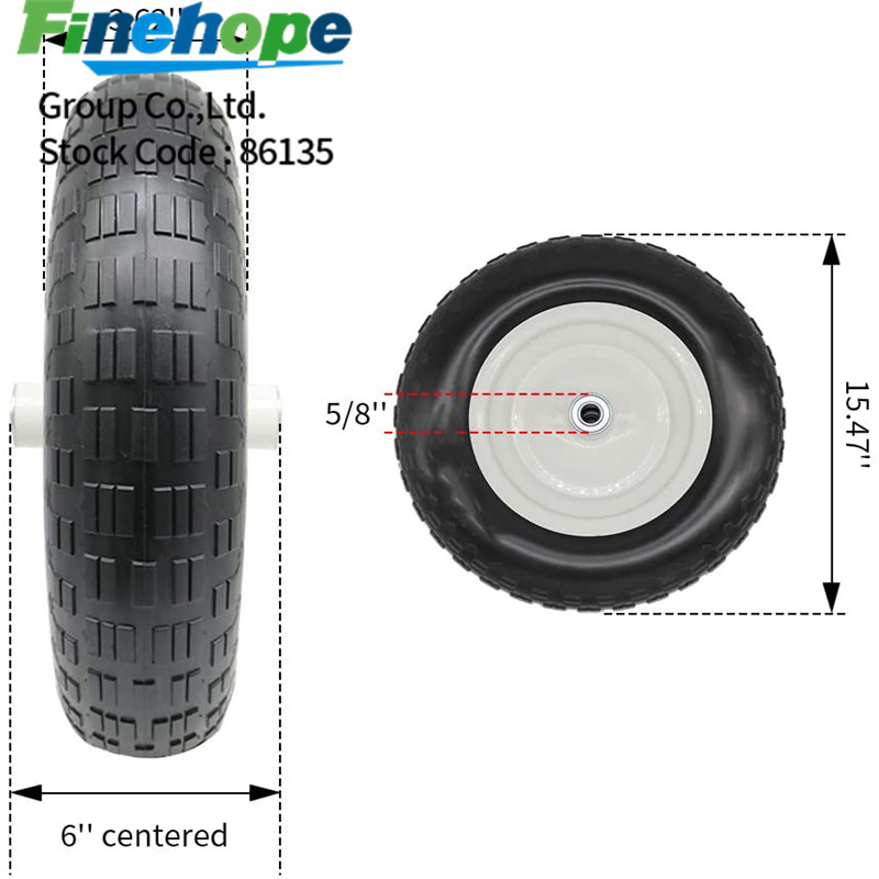 Pneu élastomère mousse PU de 15,47''''x6''''
