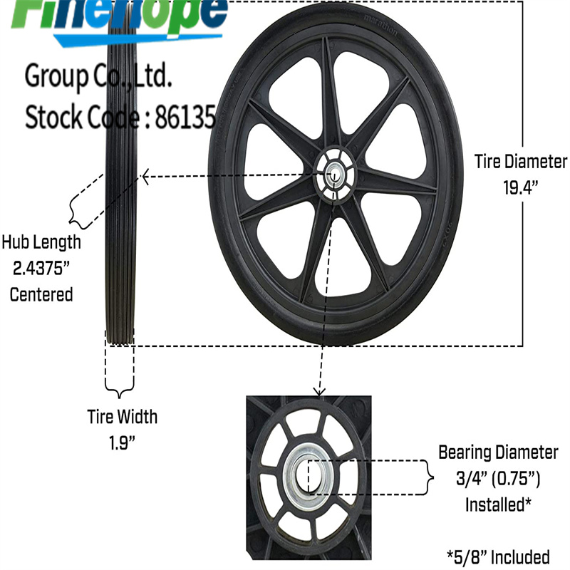 Pneu élastomère PIR de diamètre 19.4''''