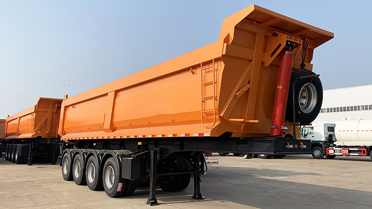 Dump trailer semi truck