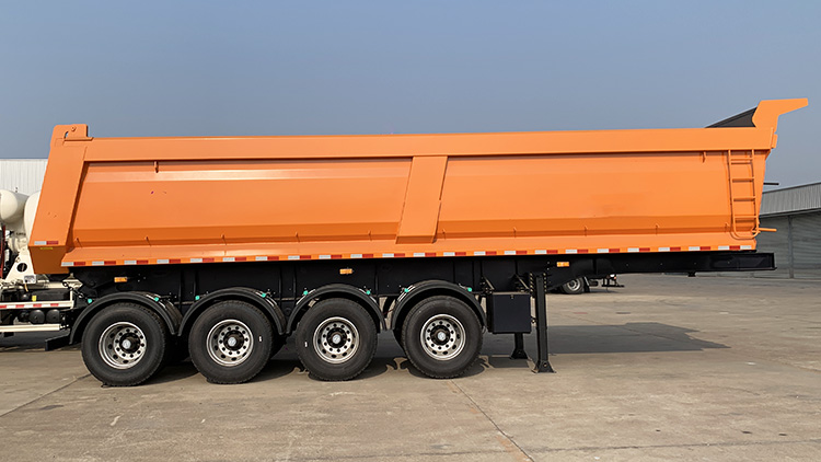 Semi with dump trailer