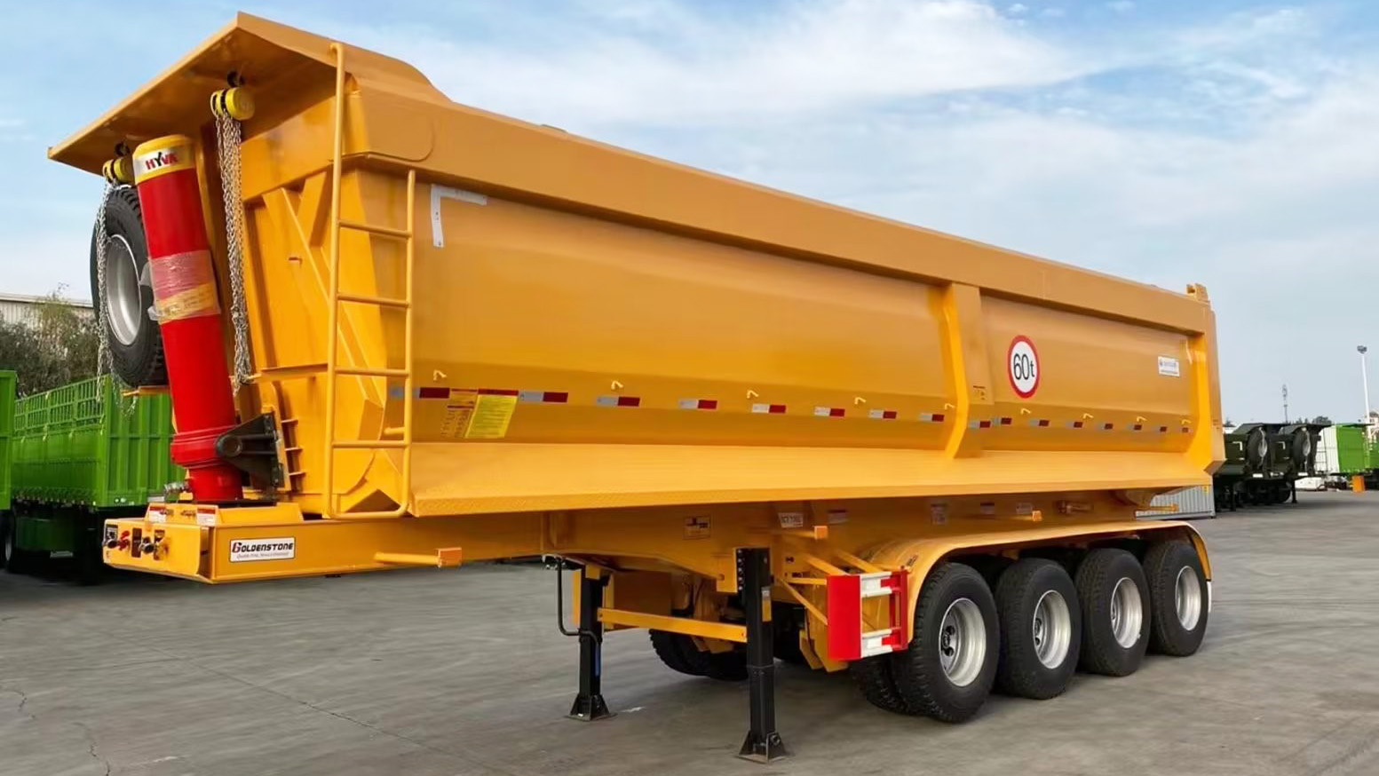 Rear dump semi trailer