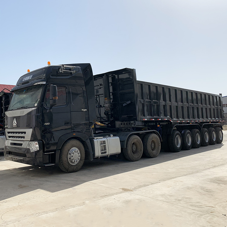 6 Axle 100T Hydraulic Dump Semi Trailer