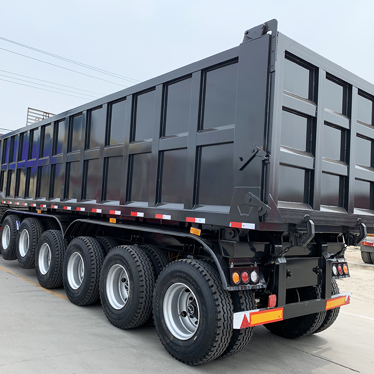 6 Axle 100T Hydraulic Dump Semi Trailer