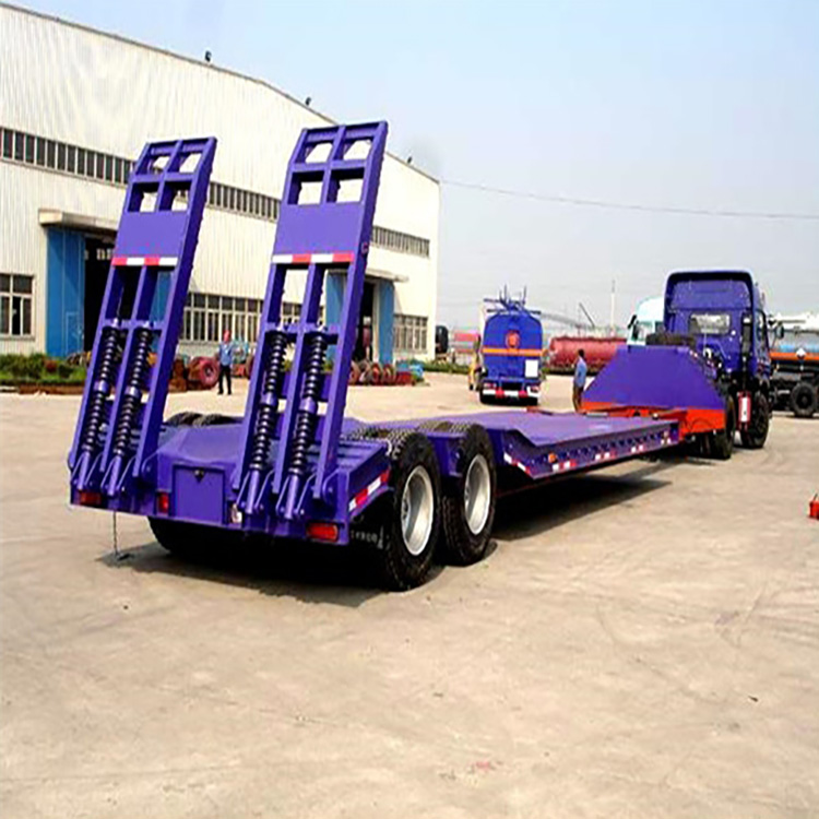 2 Axle Low Flat Bed Semi Trailer