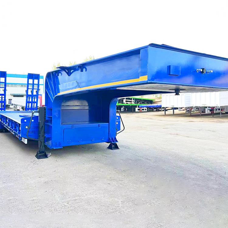 4 Axles 80T Low Bed Semi Trailer