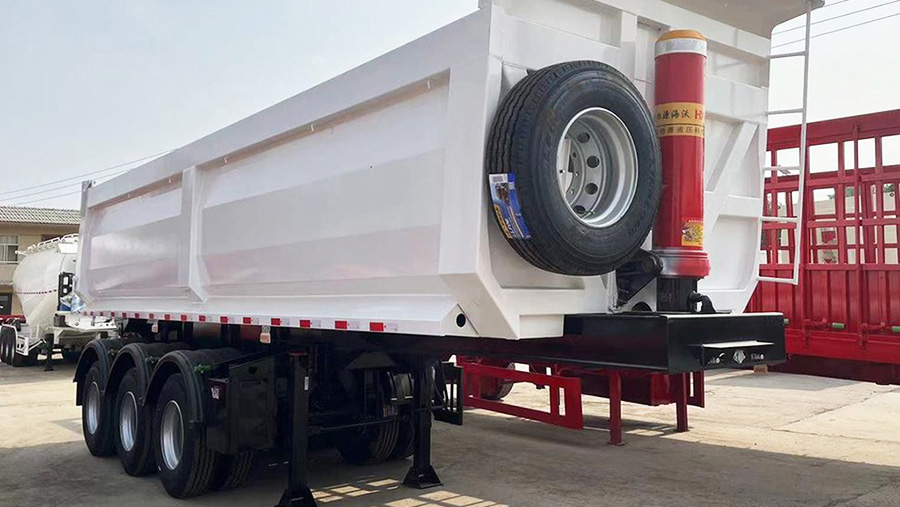 3 axle dump semi trailer