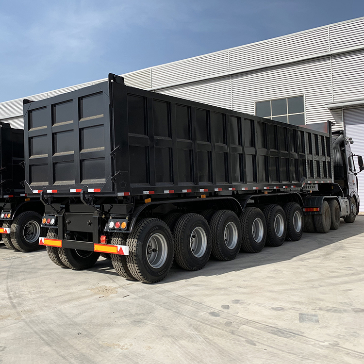 6 Axle 100T Hydraulic Dump Semi Trailer