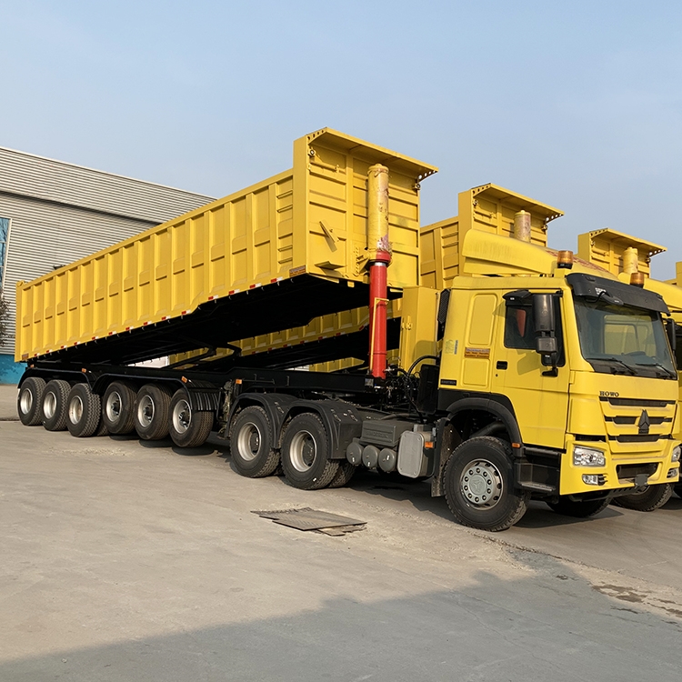 6 Axle 100T Hydraulic Dump Semi Trailer