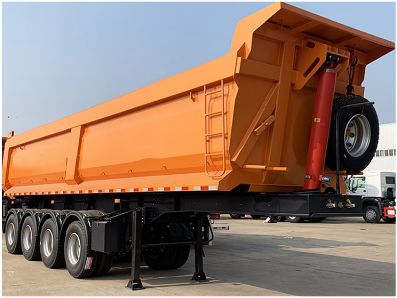 4 Axle 10 M Hydraulic Self-dumping Semi Trailer