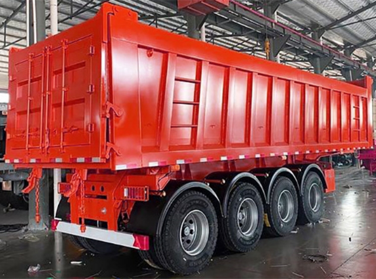 4 Axle 80T Hydraulic Self Dumping Semi Trailer