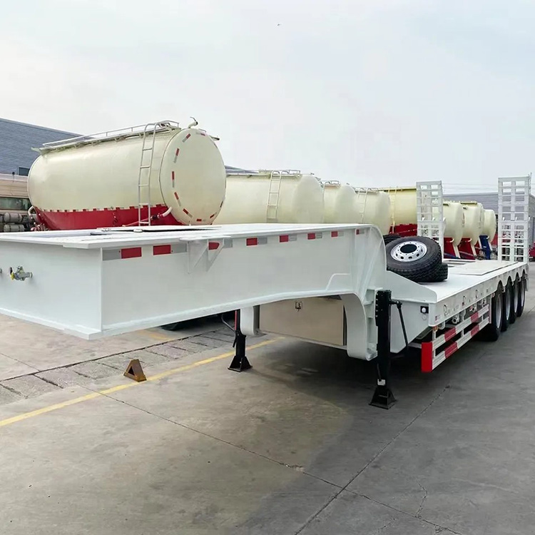 3 Axles 100 Ton Heavy Duty Lowboy Trailer