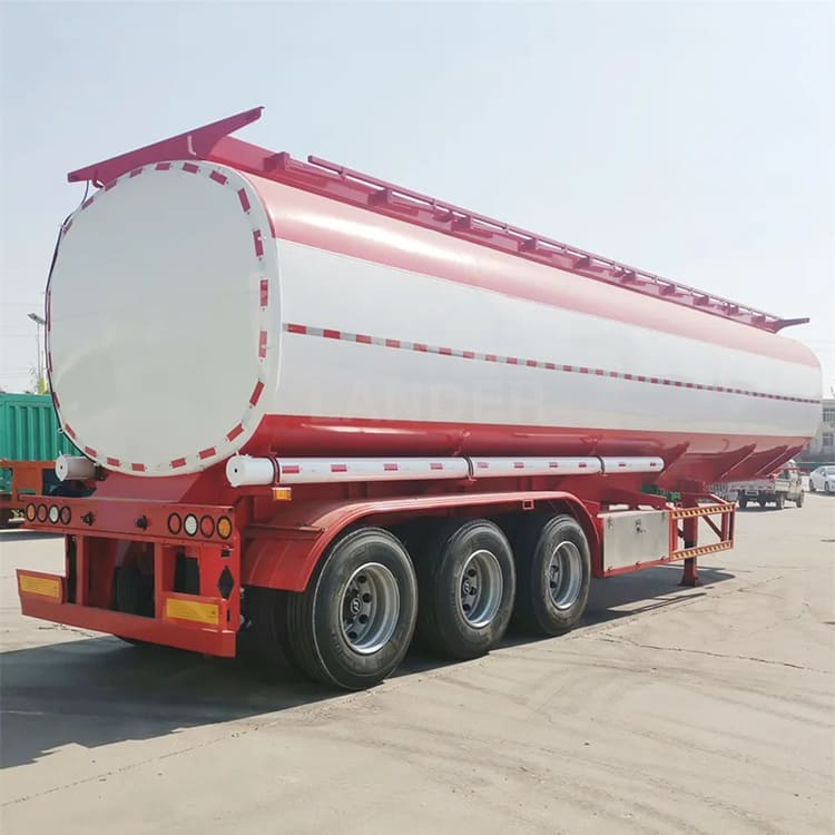3 Axles 45000 Liter Oil Tank Truck Semi Trailer