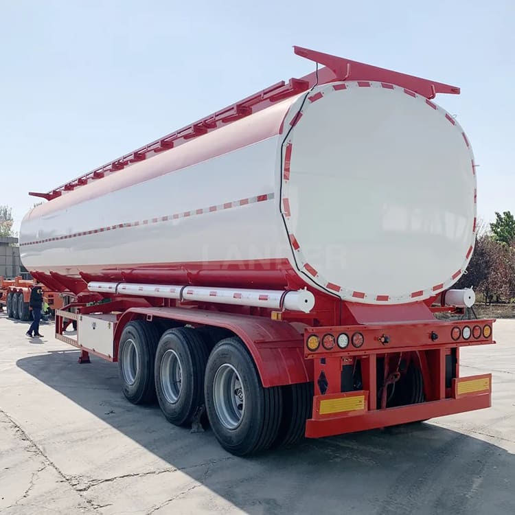 3 Axles 45000 Liter Oil Tank Truck Semi Trailer