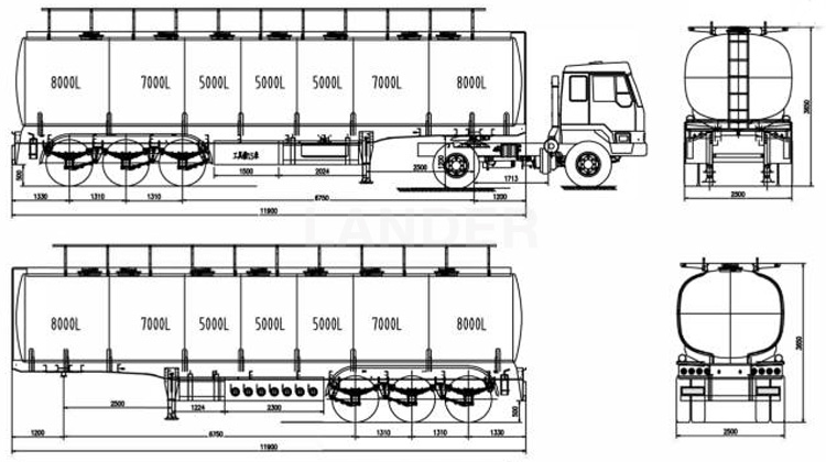 Tank truck trailer