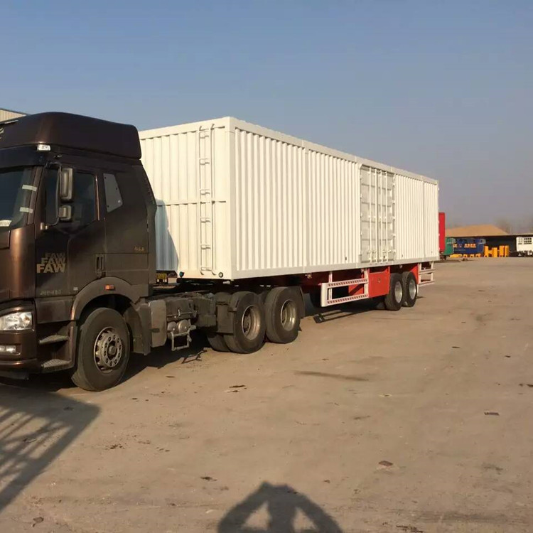 3 Axles 60T Side Van Box Curtain Rail Transport Trailer