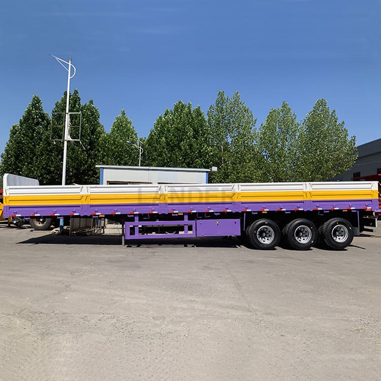 3 Axles Side Wall Cargo Semi Trailers