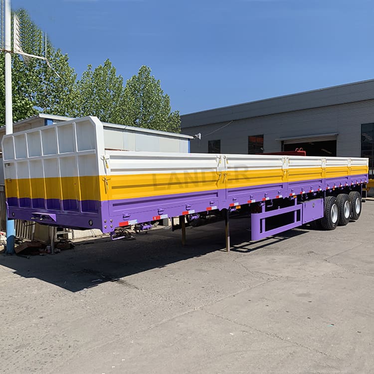 3 Axles Side Wall Cargo Semi Trailers